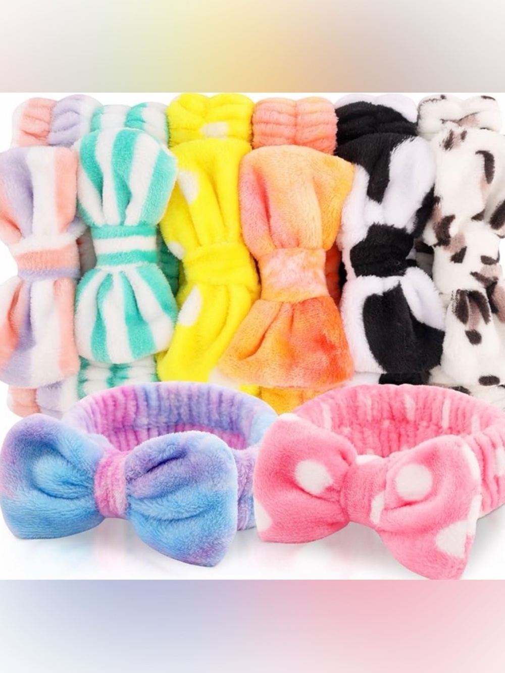 Plush Bow Spa Headbands - Pick 1!
